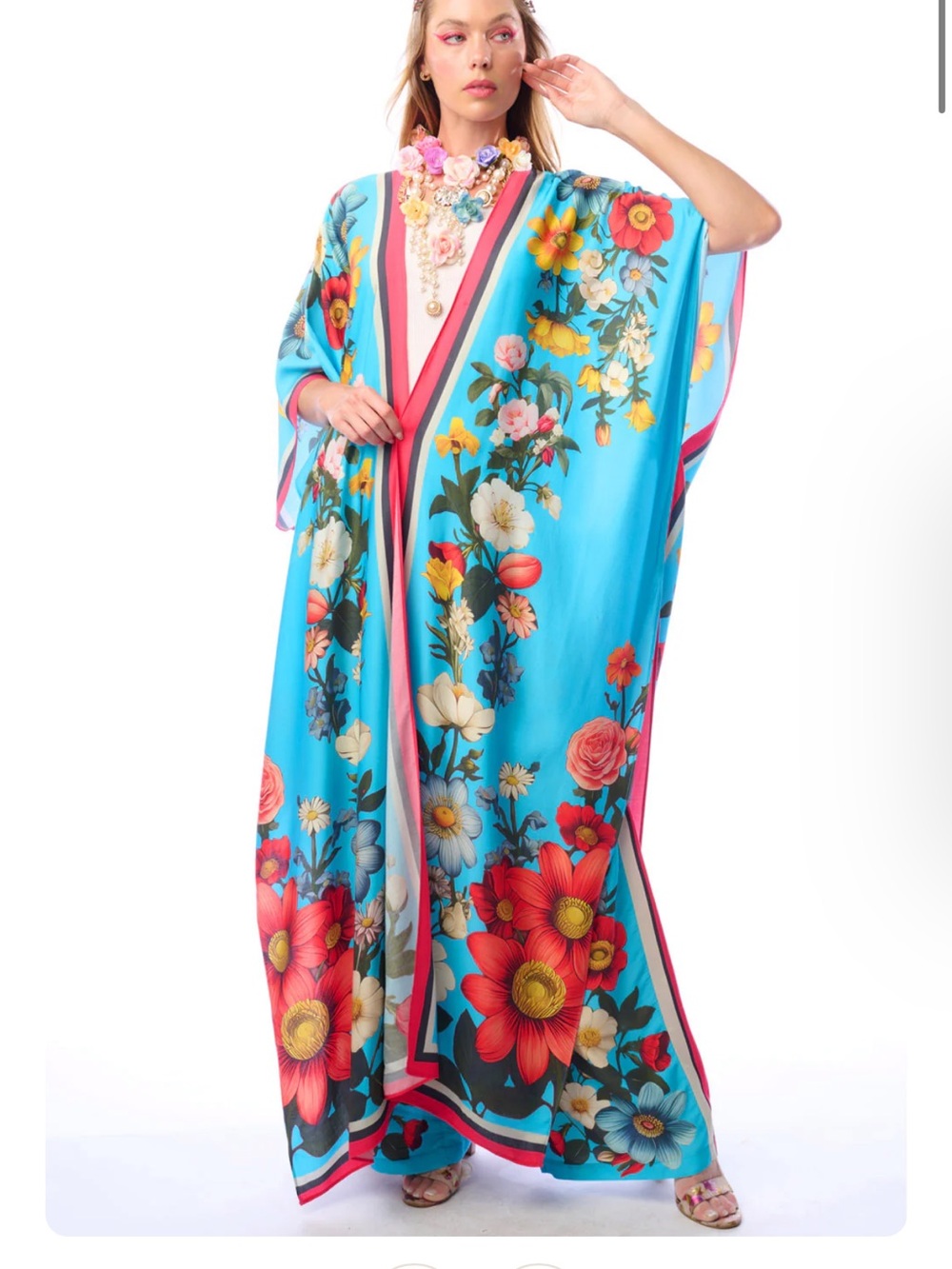 ARATTA SILENT JOURNEY Floral Garden Kimono OS NWT